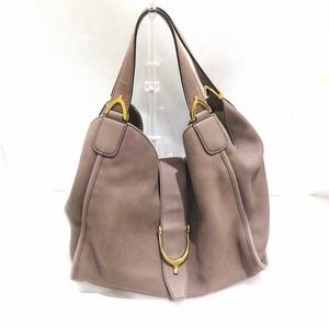 GUCCI Soft Stirrup Leather Dark Brown Bag Handbag